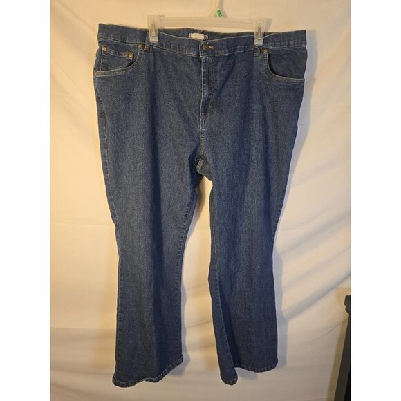 Woman Within Womens Plus Size 26W Stretch Jeans 3X Medium Wash Straight Leg - Picture 1 of 3
